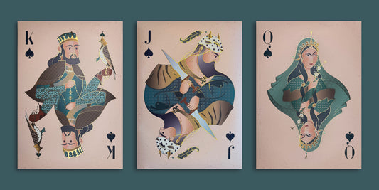 "Spade Royal Court" Large Print Set (3 Pieces) ♠